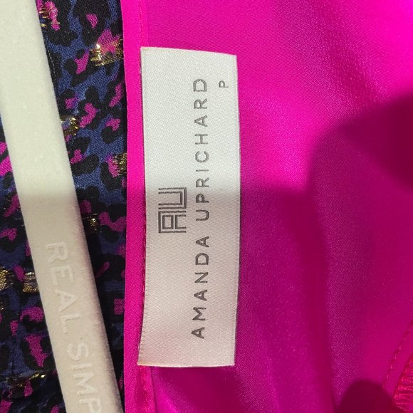 Amanda Uprichard Long Sleeve Scoop Neck Blouse with Gold Buttons at Cuffs Size P - Picture 3 of 3